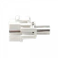 Conector Keystone 3.5mm Audio Hembra a Hembra, Blanco - Miniatura 3
