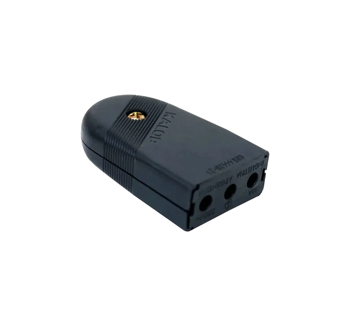 Enchufe Hembra Volante KALOP 2P+T Negro 10A 250V Modelo KL44421 2