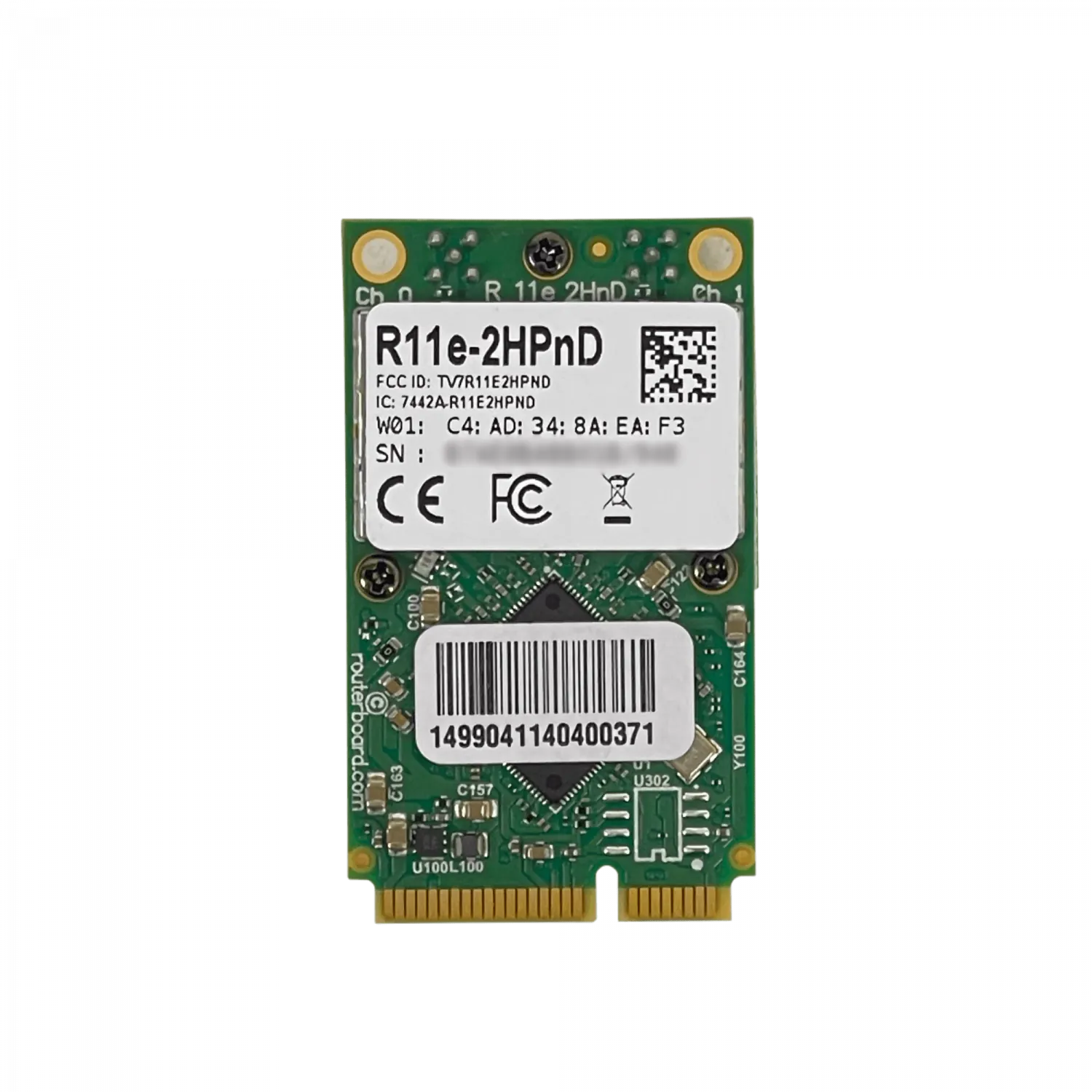 Tarjeta miniPCI-e MikroTik R11e-2HPnD - 2.4 GHz, Alta Potencia 2