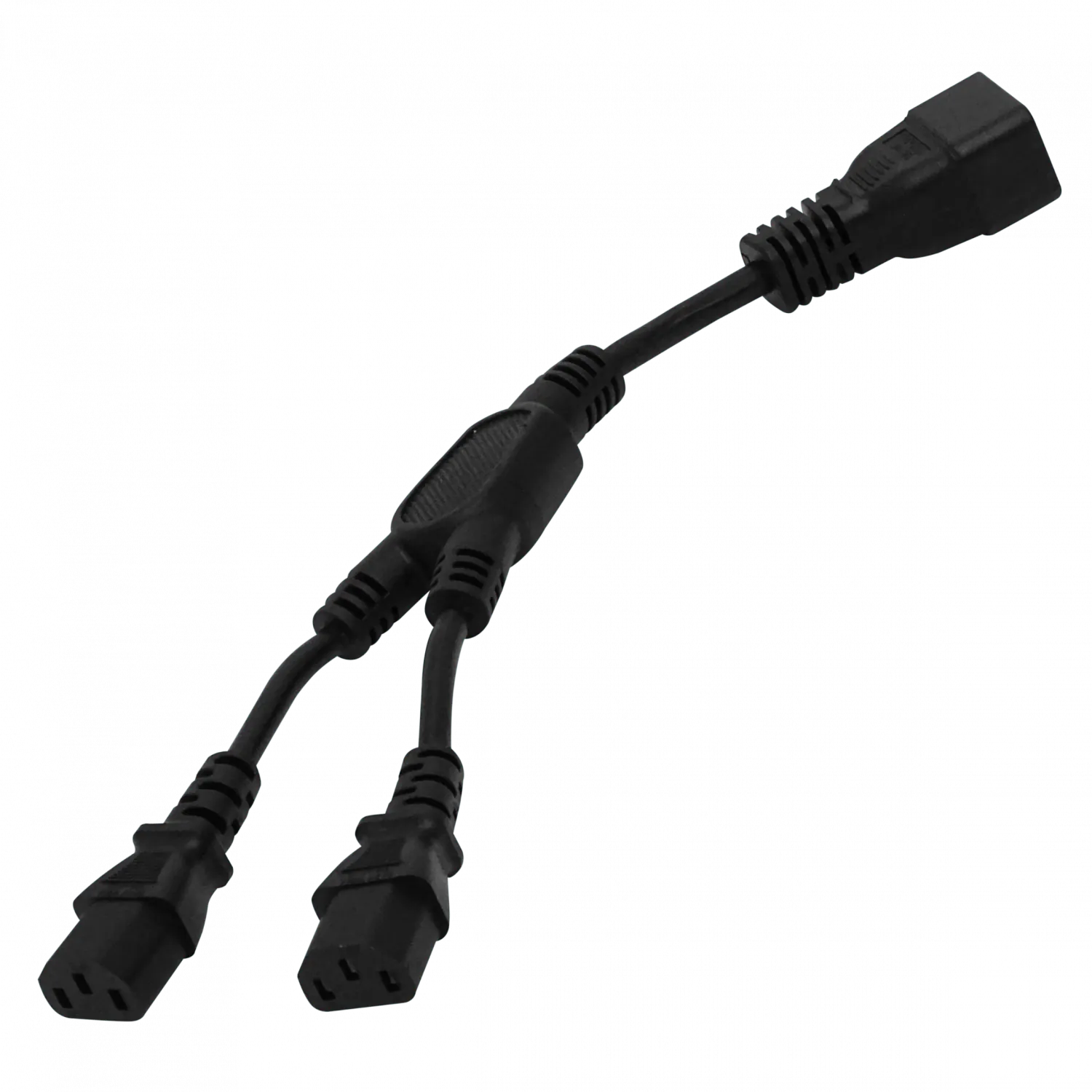 Cable de Poder 2-C13-Hembra-10A 1-C20-Macho-16A, 8+5cm Negro 3