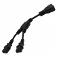 Cable de Poder 2-C13-Hembra-10A 1-C20-Macho-16A, 8+5cm Negro - Miniatura 3