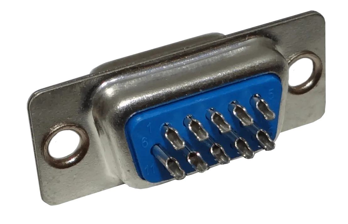 Conector VGA-H DB15 Hembra 15-Pin Soldable 31mm Requiere DB-CAP DE-15/H 2