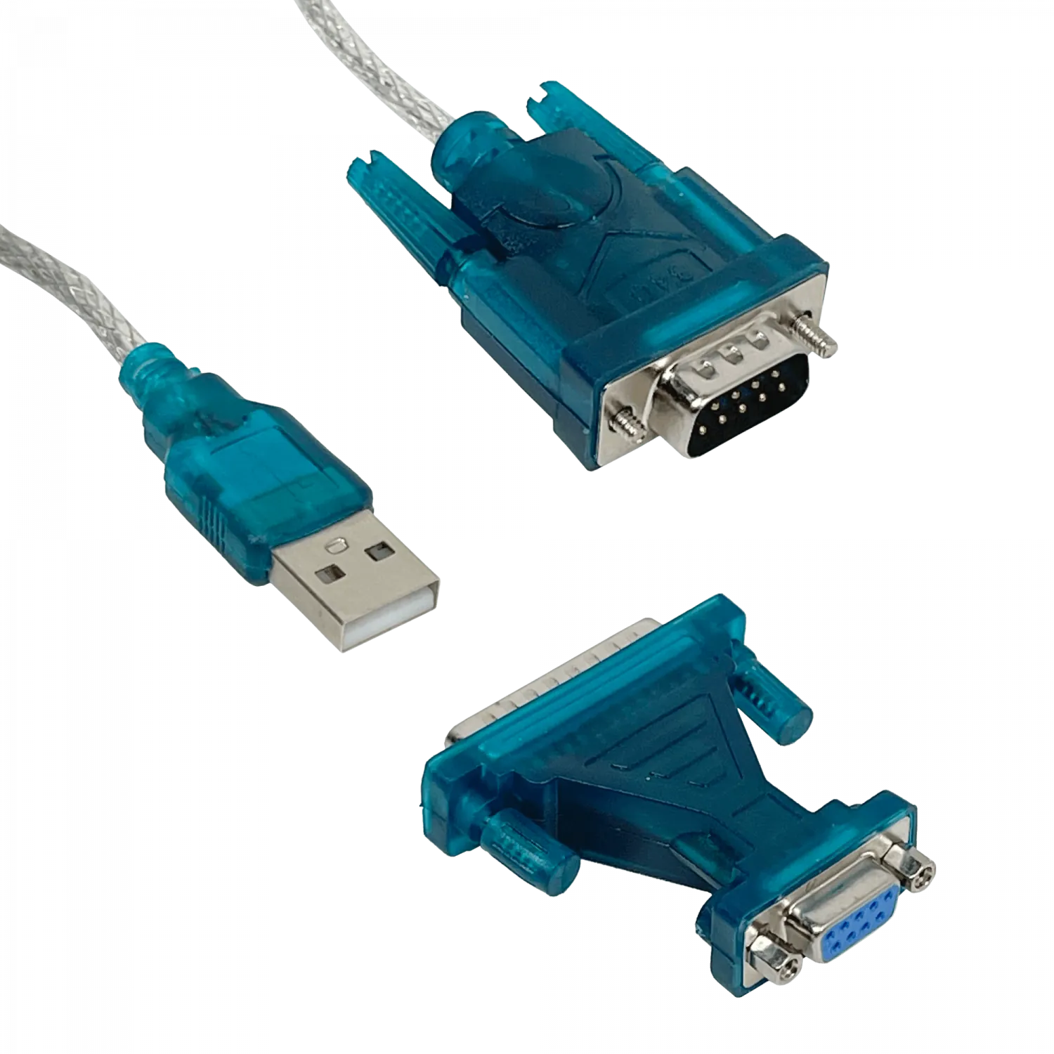 Adaptador USB a serial RS232 DB25 DB9 incluye cable y convertidor 4