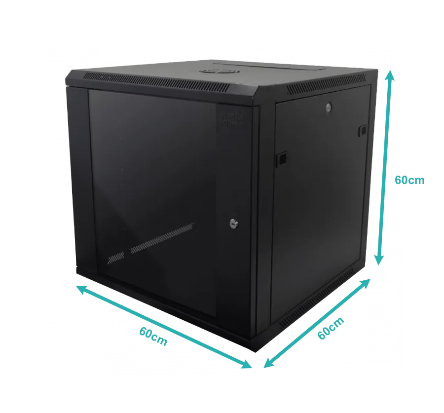 Gabinete Pared LINKMADE RK11-6L 11U Fondo 60cm Negro Rack 4