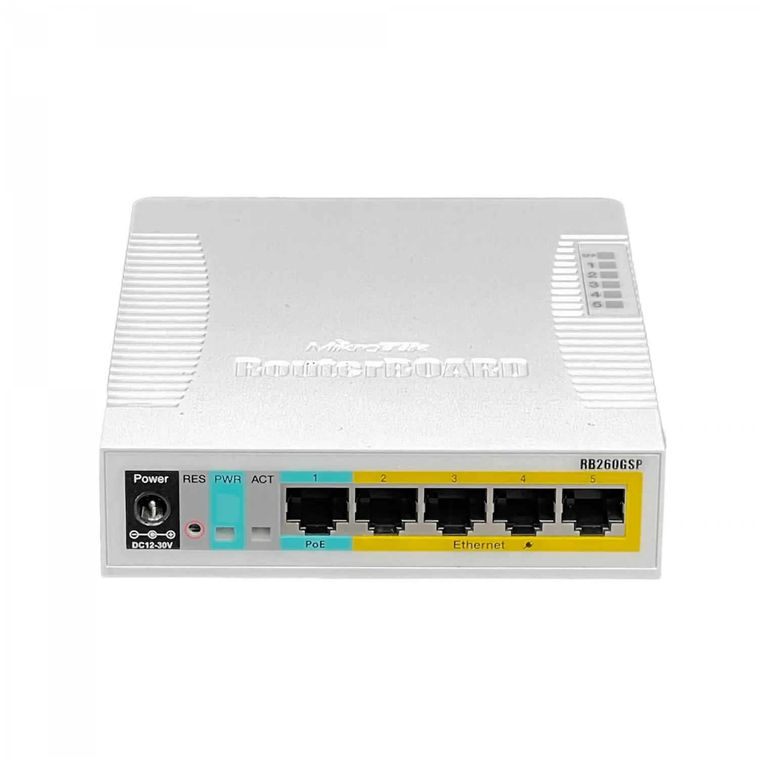 Switch Gigabit 5 Puertos, MikroTik RB260GSP, PoE, 1 SFP, VLAN, SwOS, Compacto, No Administrable 4