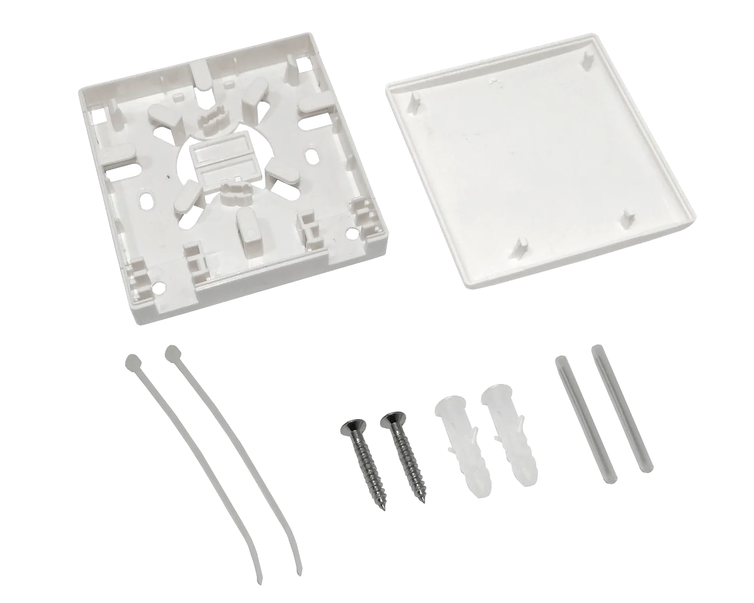 Caja de terminación fibra óptica BOX-2 para interior IP20 con 2 adaptadores SC/LC 3