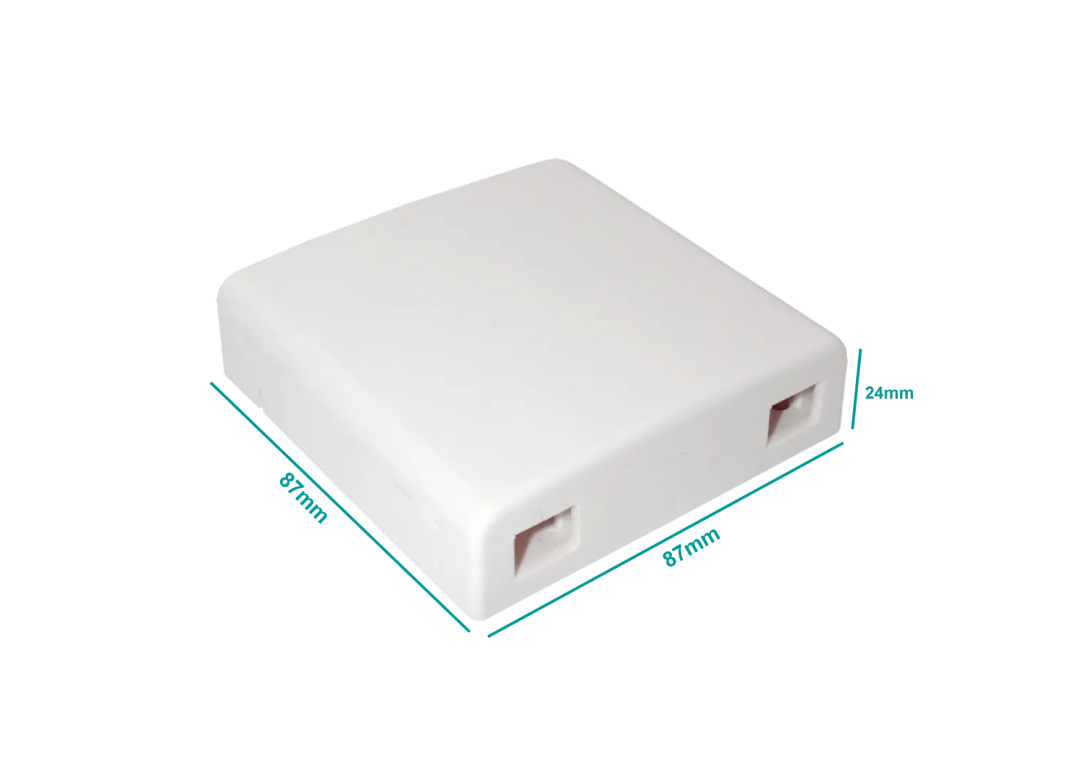 Caja de terminación fibra óptica BOX-2 para interior IP20 con 2 adaptadores SC/LC 4