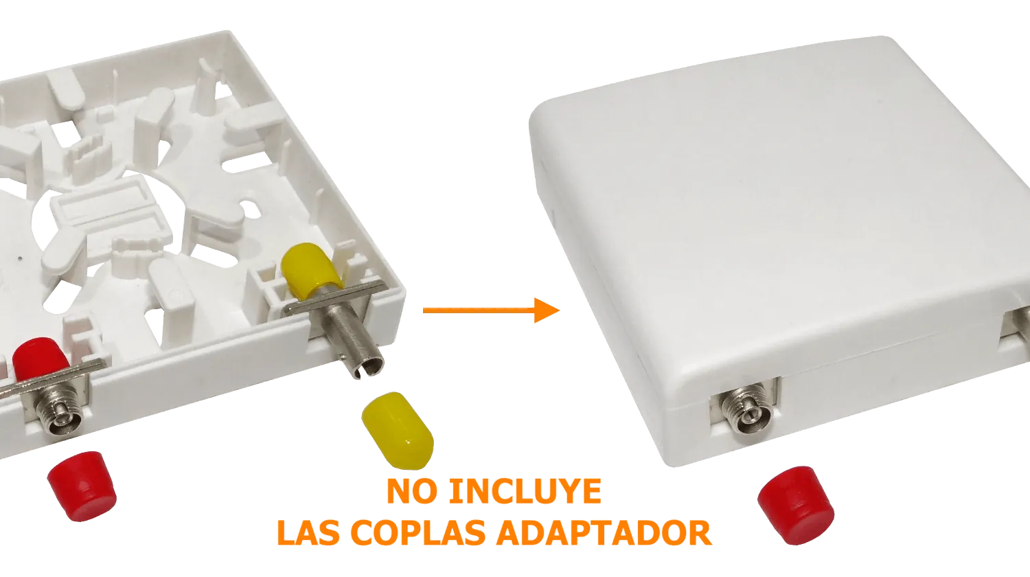 Caja de terminación fibra óptica BOX-2 para interior IP20 con 2 adaptadores SC/LC 5