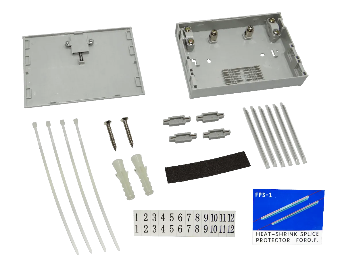 Caja de Terminación de Fibra Óptica 6 Puertos IP20 Gris - BOX-6C 2