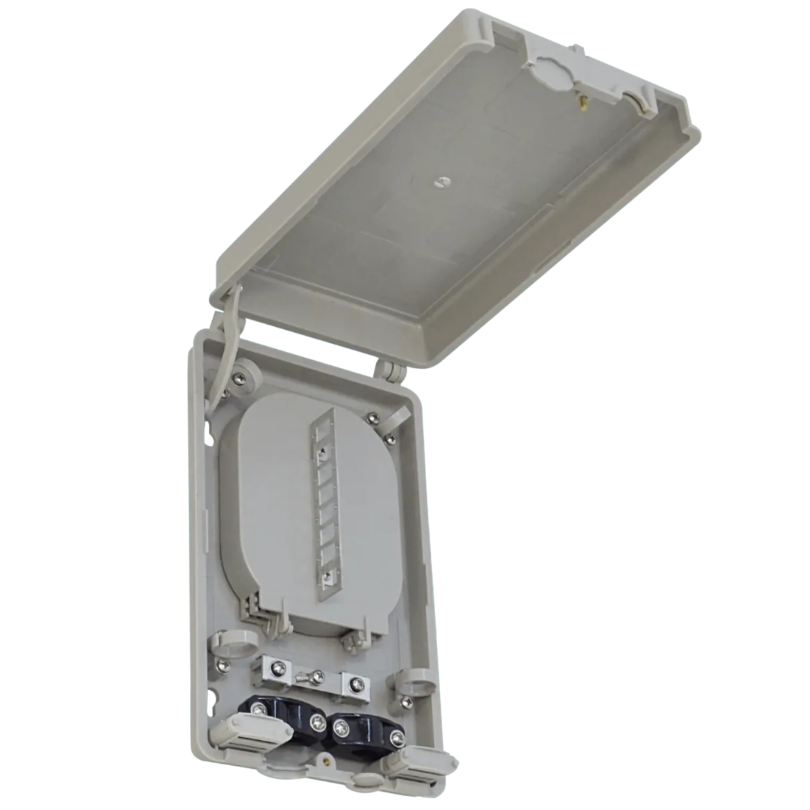 Caja NAP de Fibra Óptica 24 Puertos IP52 Gris - BOX-24C 7