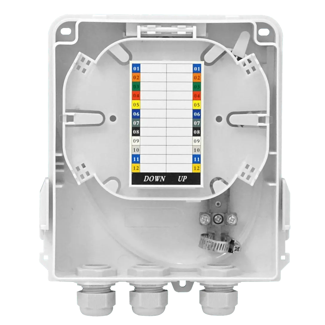 Caja NAP de Fibra Óptica 12 Puertos Rectangular IP65 - BOX-12C 2