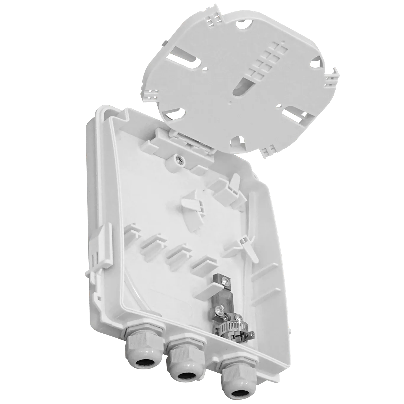 Caja NAP de Fibra Óptica 12 Puertos Rectangular IP65 - BOX-12C 4
