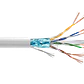 Pack x4 Cable Patch LINKMADE Cat6 F/UTP 0.5mt Blanco LSZH Inyectado Multifilar - Miniatura 3