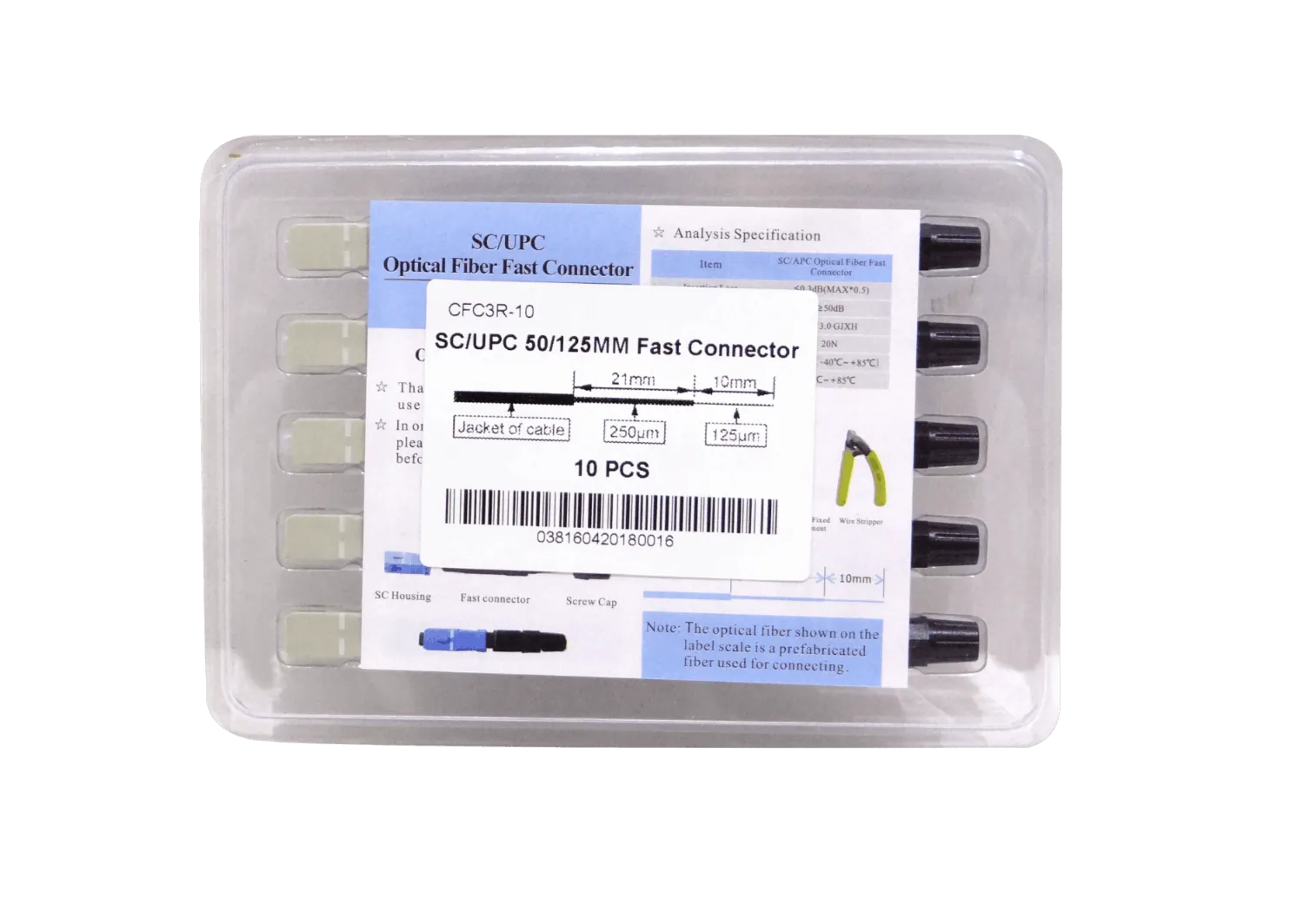 Conector Rápido SC Multimodo 50/125 µm - Paquete de 10 Unidades (CFC3R-10) 4
