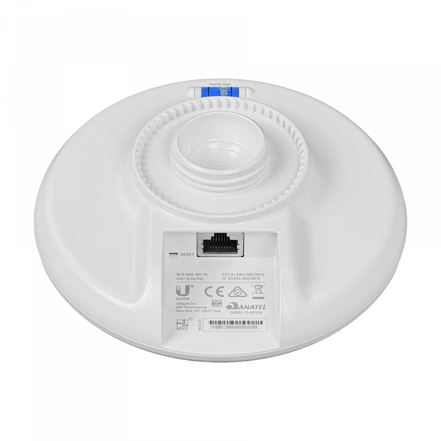 UBIQUITI 5GHz 16dBi 2x2 1-100 5150-5875MHz 26dBm NanoBeamM5 inc/PoE24V 2