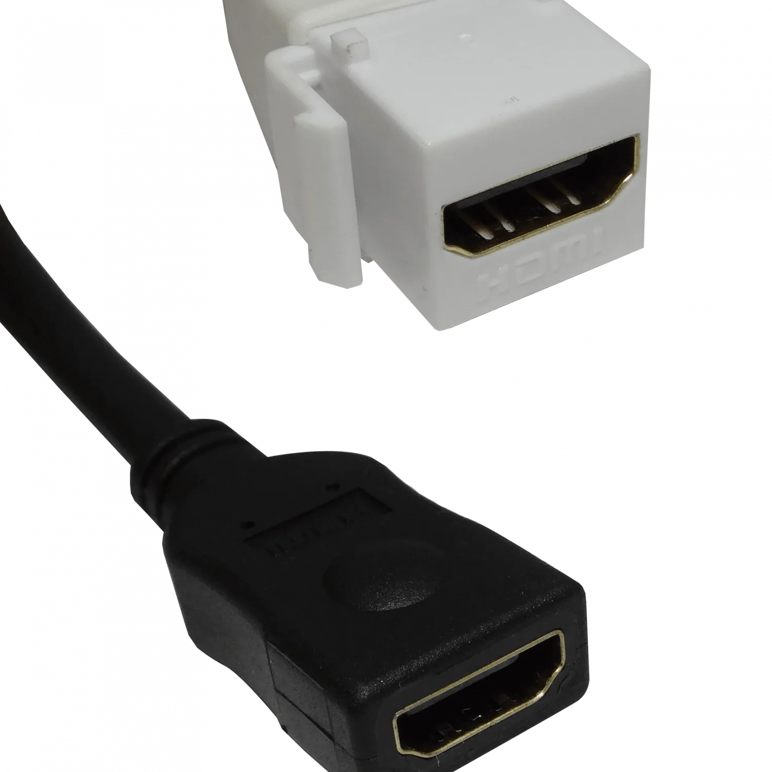 HDMI Cable-15cm Hembra-Hembra Keystone Blanco 2