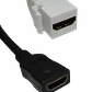 HDMI Cable-15cm Hembra-Hembra Keystone Blanco - Miniatura 2
