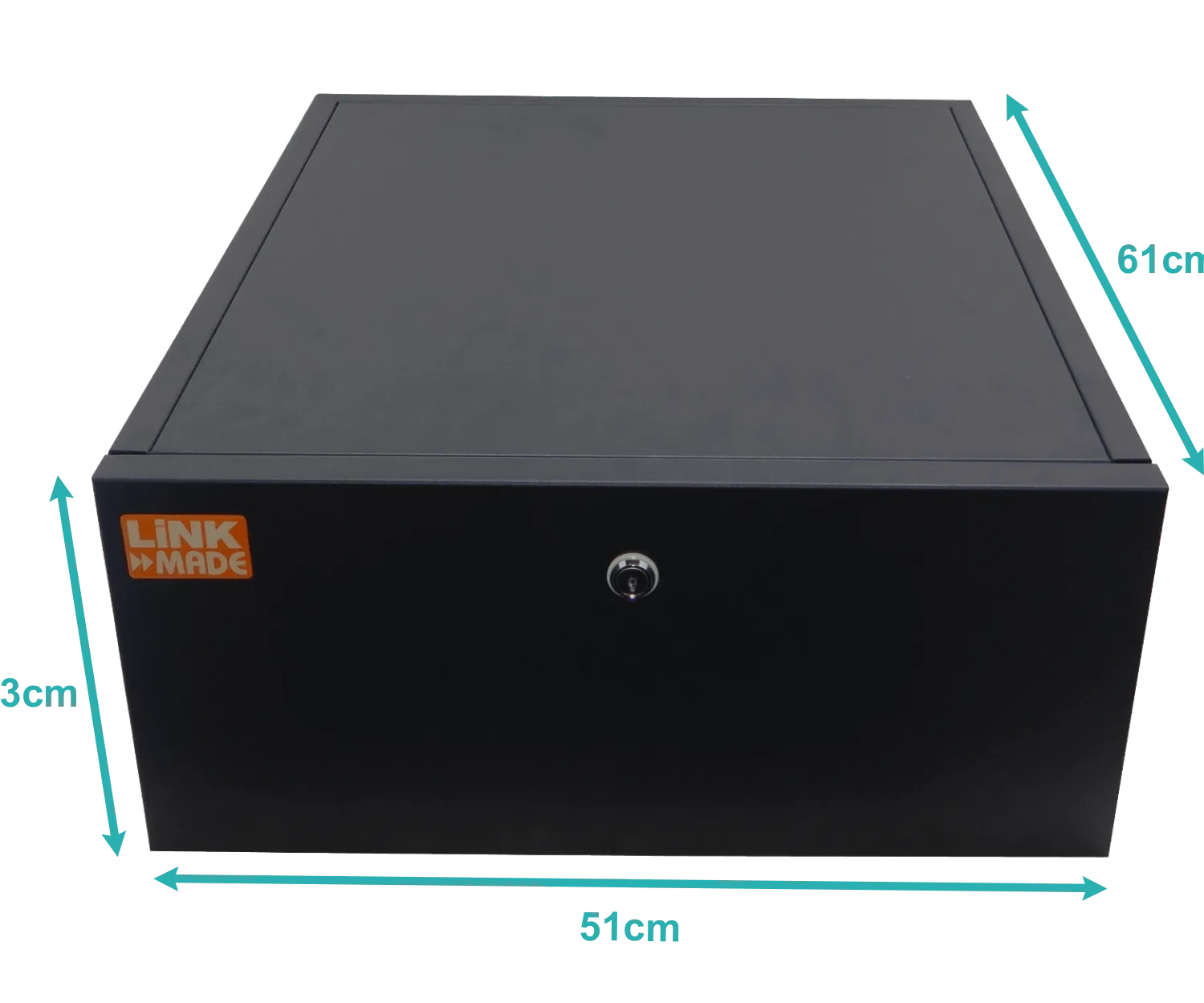 Gabinete Seguridad LINKMADE RK04-6LF 4U Fondo 60cm Negro Puerta de Fierro 6