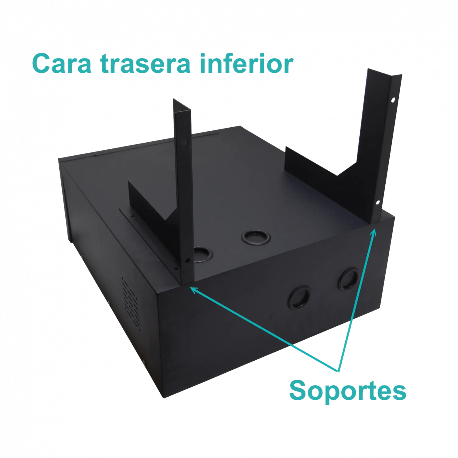 Gabinete Seguridad LINKMADE RK04-6LF 4U Fondo 60cm Negro Puerta de Fierro 3