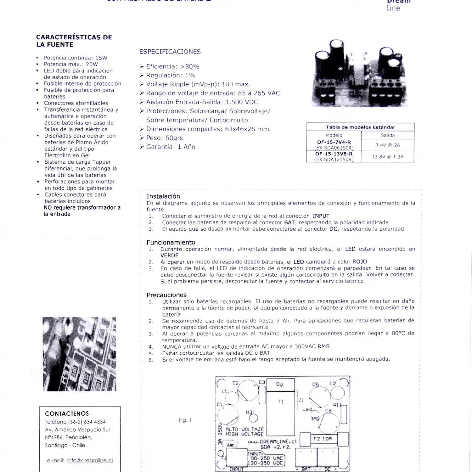 Fuente Cargador de Batería 13.8V 1.5A, Constante, sin Caja 2