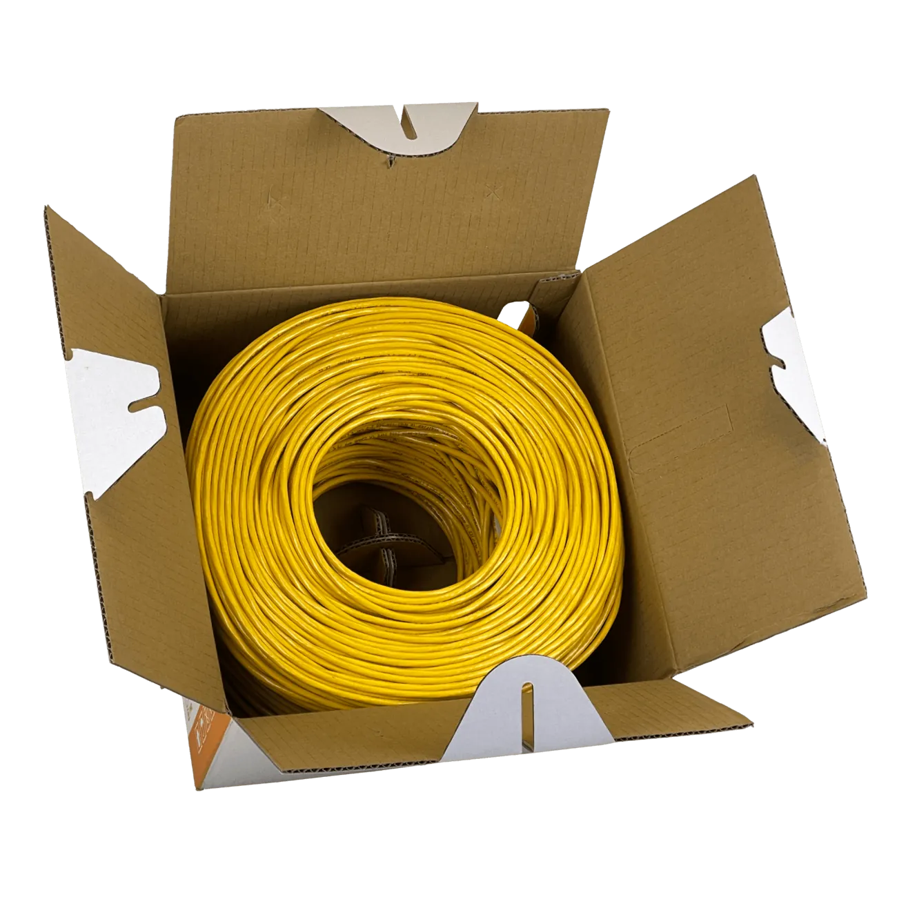 Caja Cable de Red LINKMADE Cat6 UTP 305mt Amarillo Unifilar PVC Cobre 2