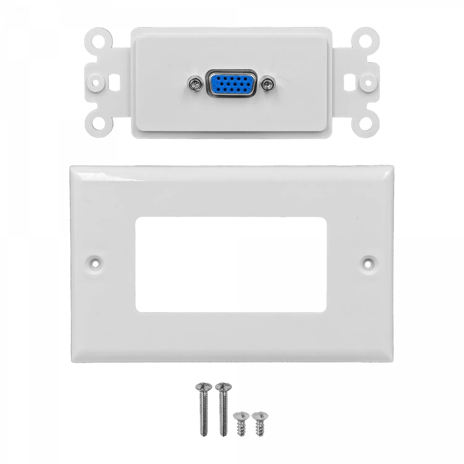 Faceplate VGA Hembra-Hembra Blanco 70x114mm WPHD15FF 3