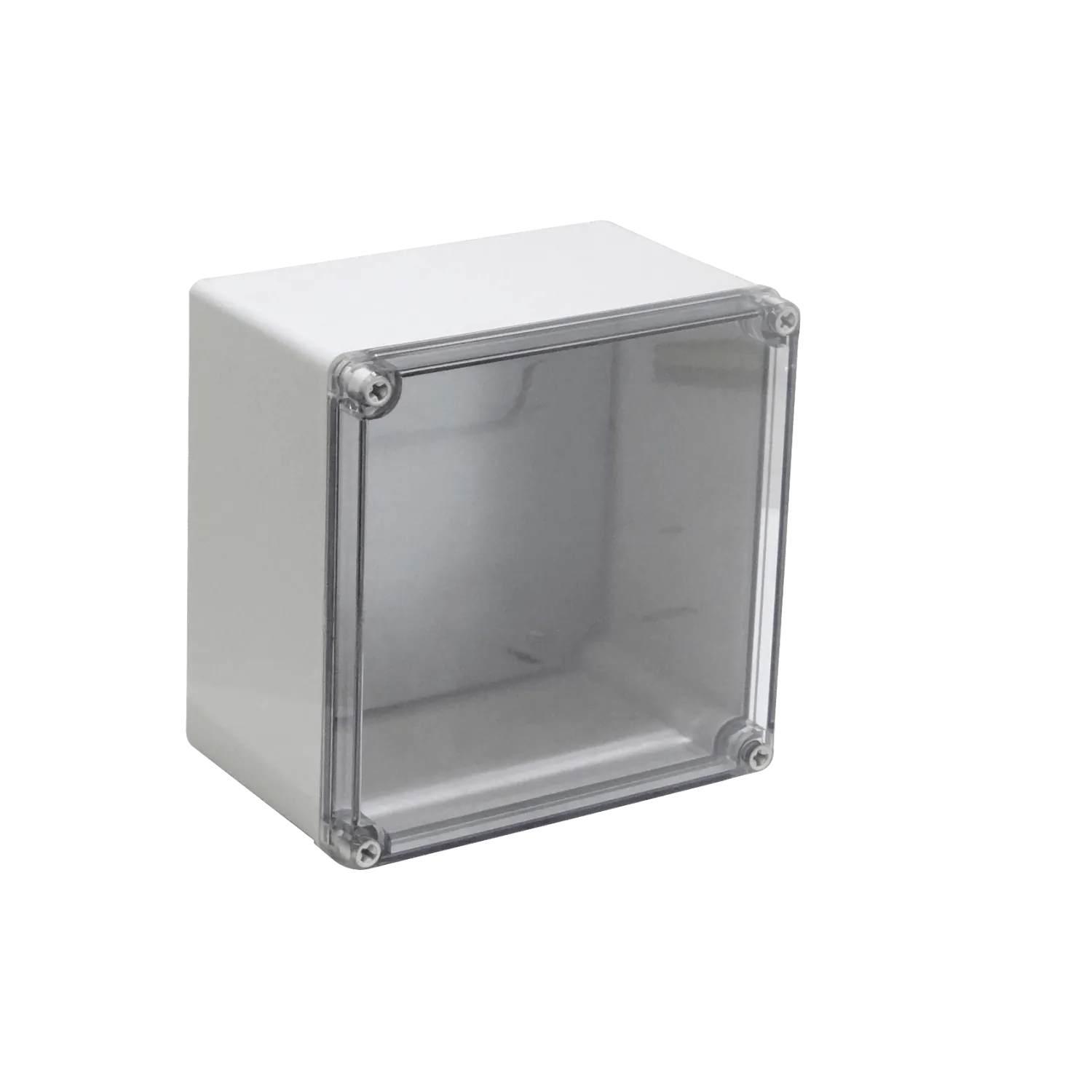 Caja estanca 200×200×130mm, ABS/PC, IP66, tapa transparente, AT-2020  2