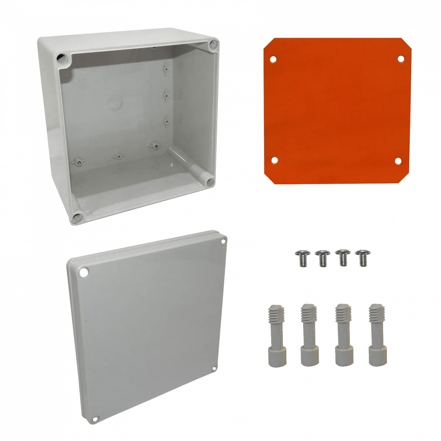 Caja plastica Tibox TJ-AG-2020 200x200x130mm gris IP66 RoHS 2