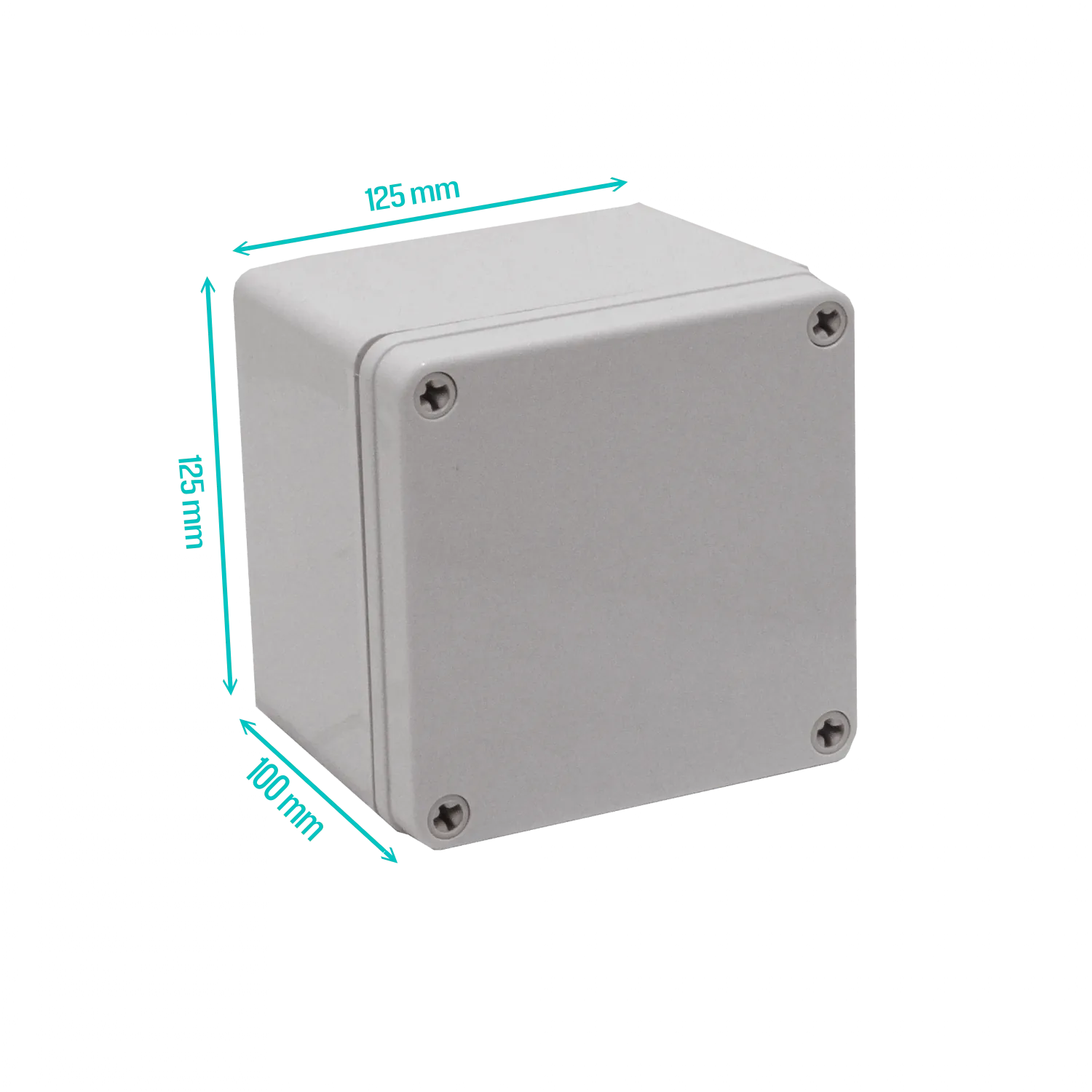 Caja plastica Tibox TJ-AG-1212 125x125x100mm gris IP66 RoHS 5