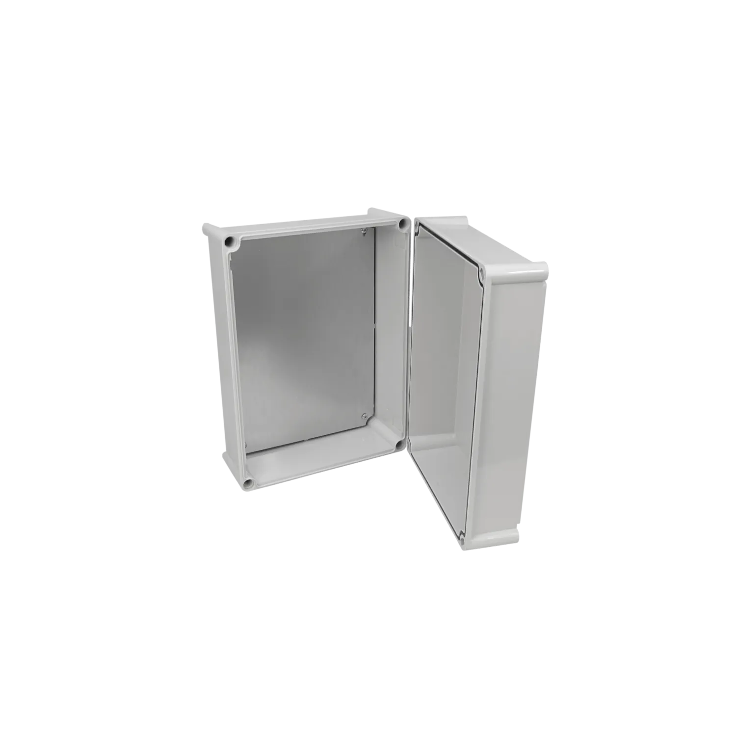 AG-2838-1. 380x280x180mm Tapa-Gris Caja Gris Plastica c/Placa IP66 RoHS 3