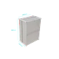 AG-2838-1. 380x280x180mm Tapa-Gris Caja Gris Plastica c/Placa IP66 RoHS - Miniatura 4