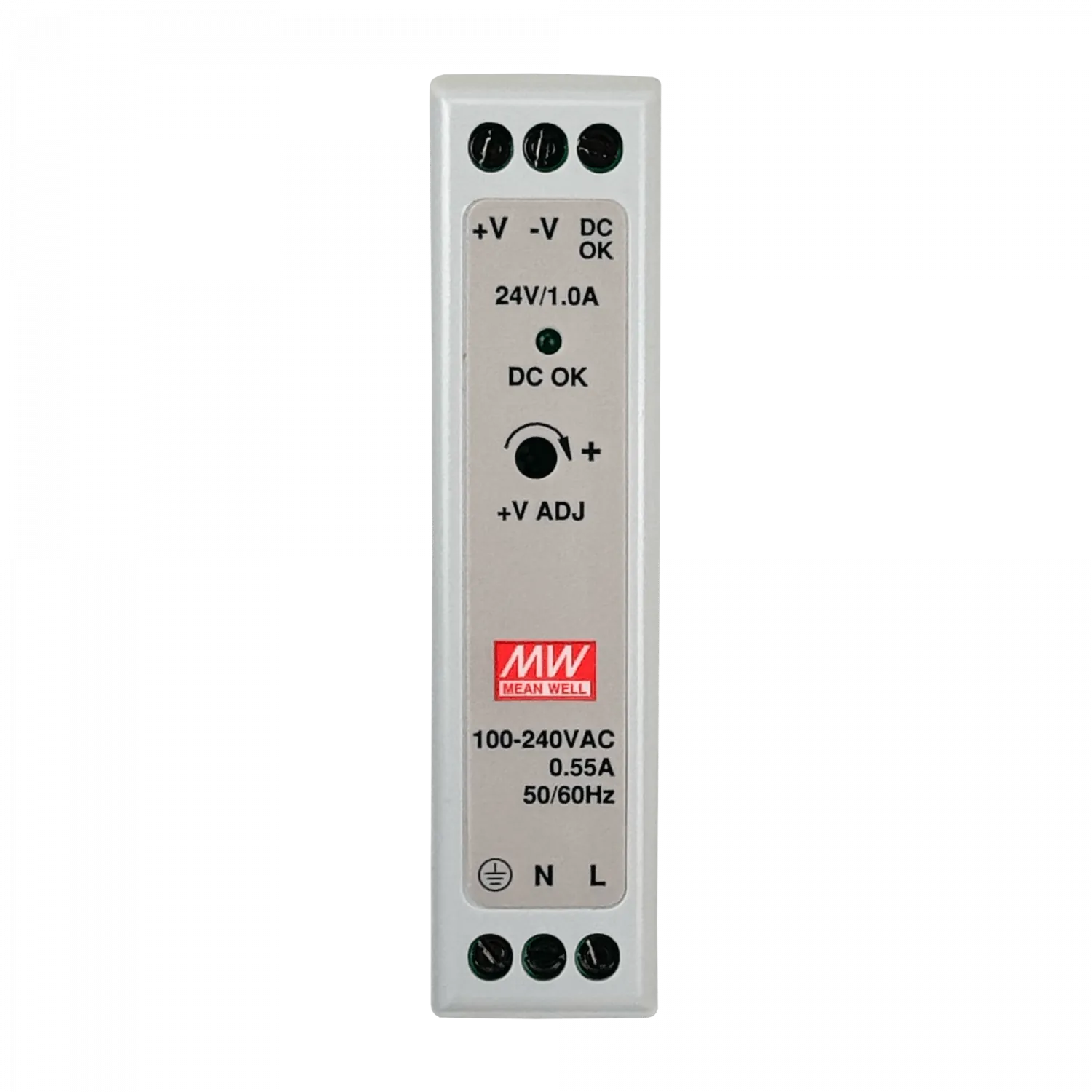 MEANWELL 24VDC 24W 1A Ajustable Ancho-24mm Riel-DIN Fuente-Poder 2