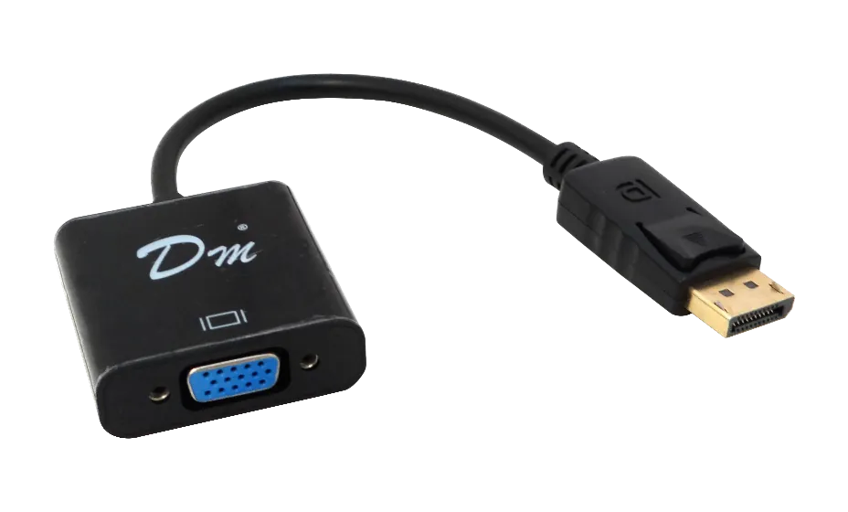 DisplayPort/DP-M a VGA-H Negro 15cm Adaptador Convertidor Video 3
