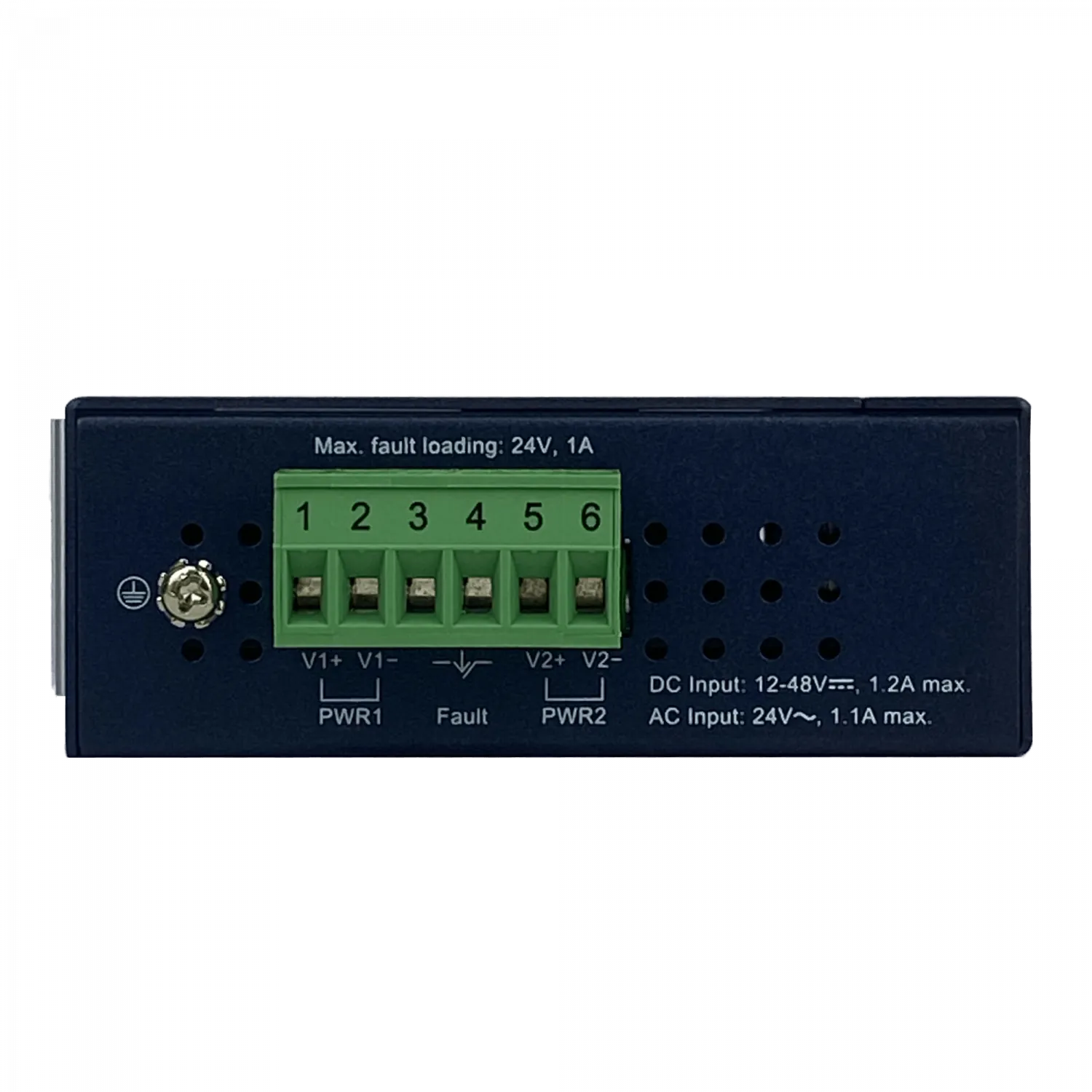PLANET 5-100 Switch Industrial no-Admin Riel-DIN 12-48VDC 24VAC Dual 2