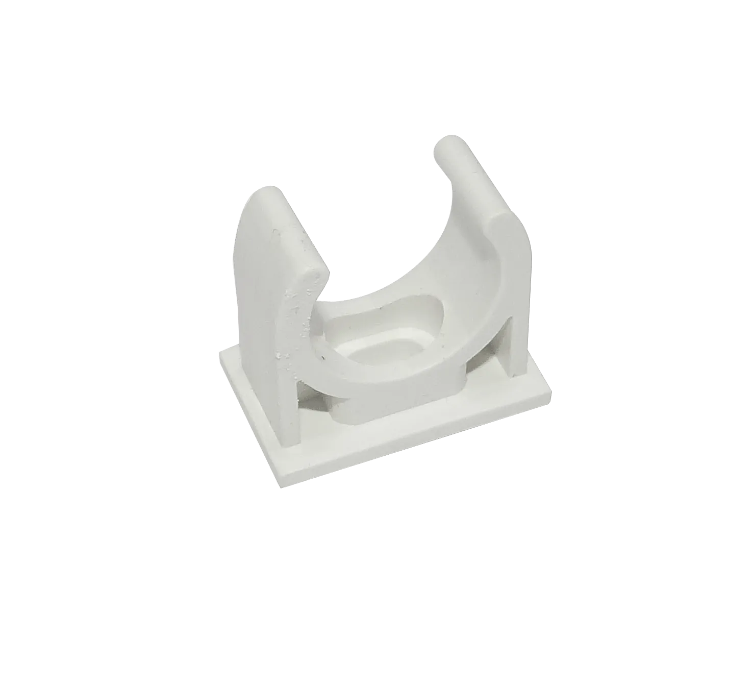 LINKCHIP 20mm Soporte Fijacion Abrazadera p/Tubo PVC Blanco Tornillo 2
