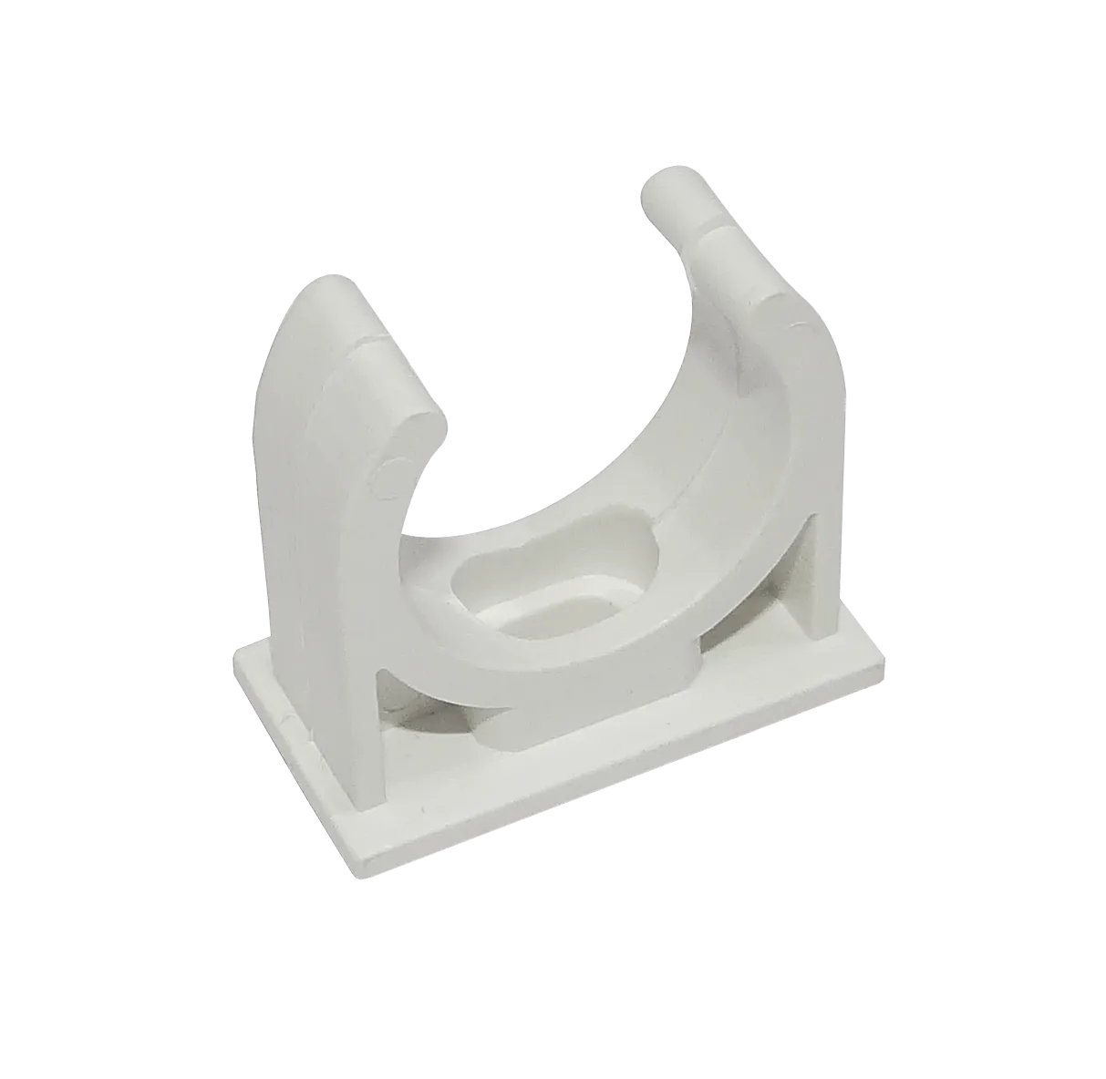 LINKCHIP 25mm Soporte Fijacion Abrazadera p/Tubo PVC Blanco Tornillo 2