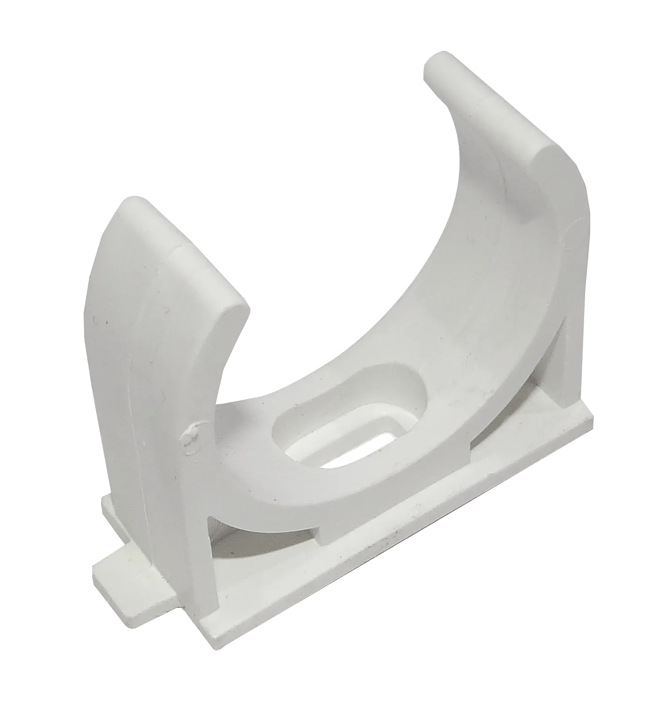 LINKCHIP 40mm Soporte Fijacion Abrazadera p/Tubo PVC Blanco Tornillo 2