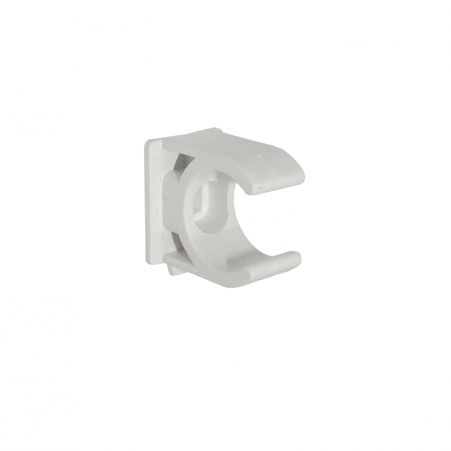 Abrazadera soporte LinkChip PVC16-A 16mm para tubo PVC blanco con tornillo 2