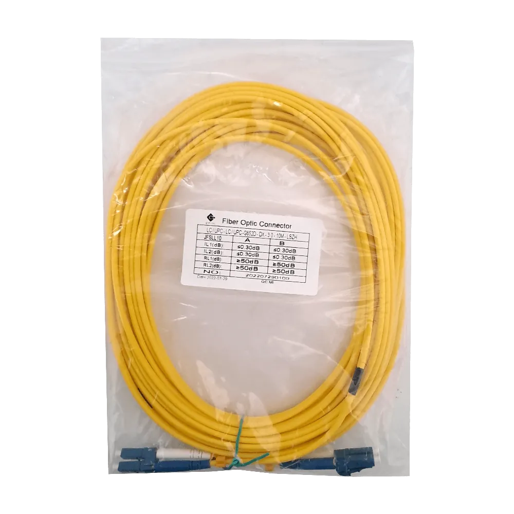 10mt LC-LC MonoModo SM Duplex Jumper Cable Fibra 3.0mm 9/125um 2