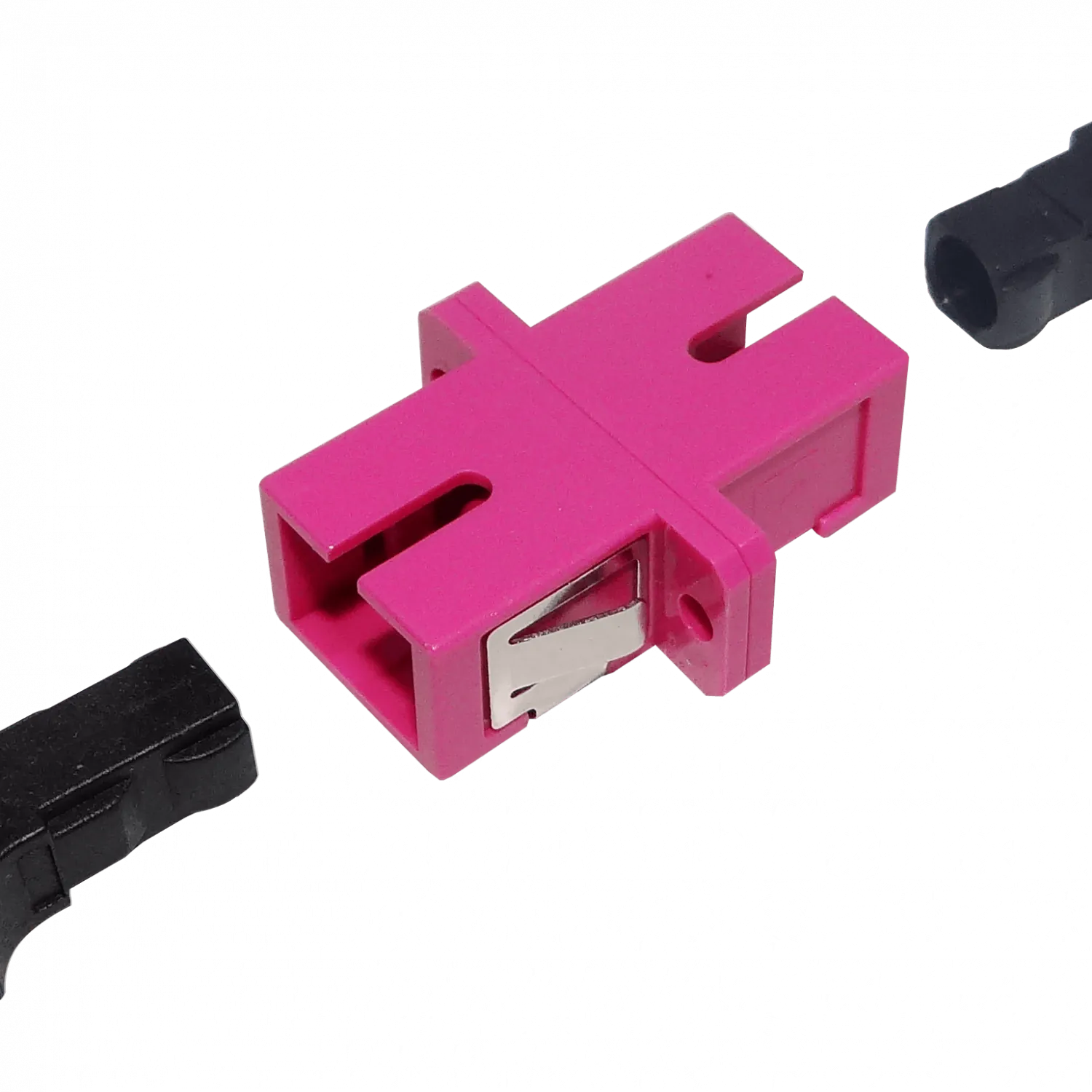 SC-SC Fucsia OM4 SX-Simplex Copla p/Fibra Adaptador p/Cabecera-CL/Caja 2