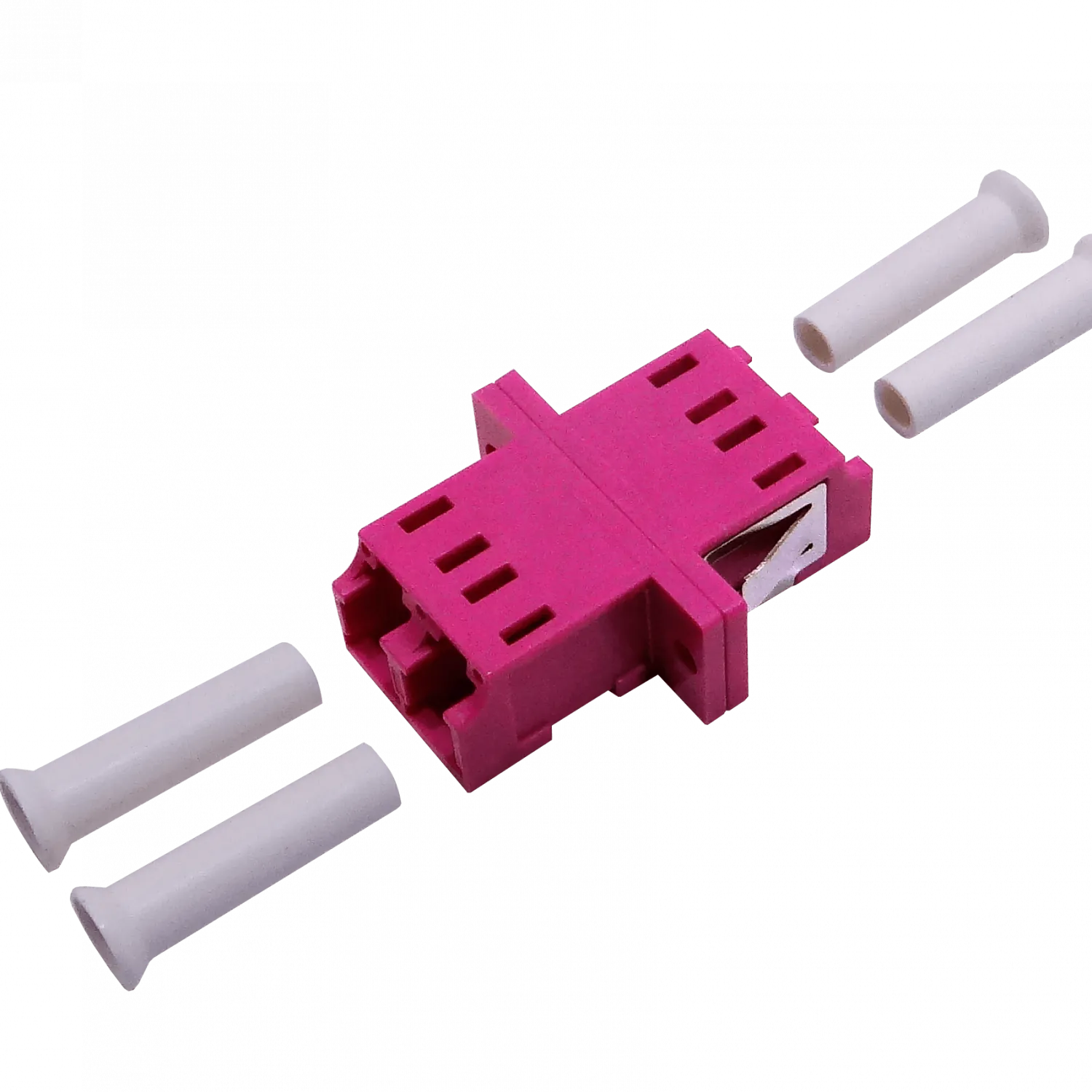 LC-LC Fucsia MM DX-Duplex Copla p/Fibra Adaptador p/Cabecera-CL/Caja 2