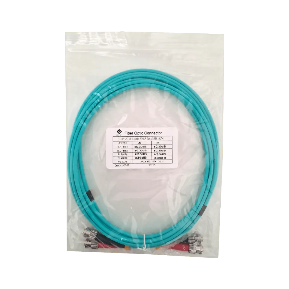 3mt ST-ST OM3 Multimodo MM Duplex Jumper Fibra 3.0mm 50/125um LSZH 3