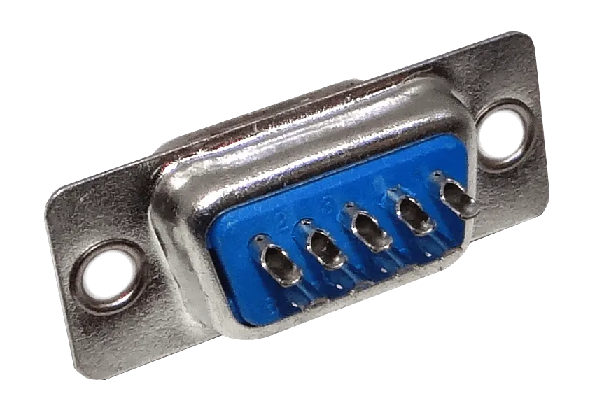 Conector Serial DB9-H Hembra 9 Pines D-Sub Soldable, 31mm, Requiere Capucha, Color Plateado 2