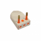 KALOP 2P Blanco 10A SEC-60477 Enchufe Macho Volante sin-Tierra KL44400 - Miniatura 3