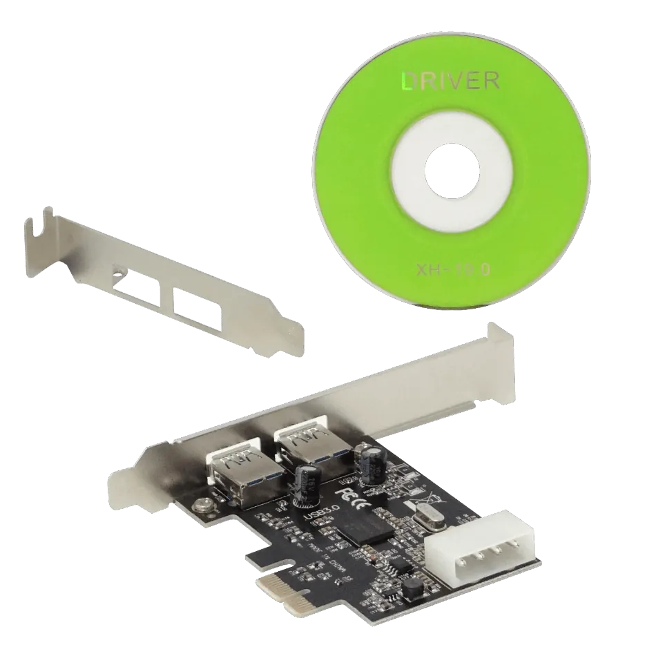 Tarjeta PCIe x1 2 Puertos USB 3.0 Interna 2