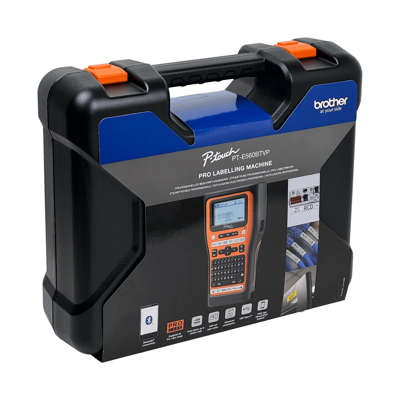 Rotuladora Industrial Brother PT-E560BTVP, QWERTY, USB-C, Bluetooth, 3,5 - 24mm 4