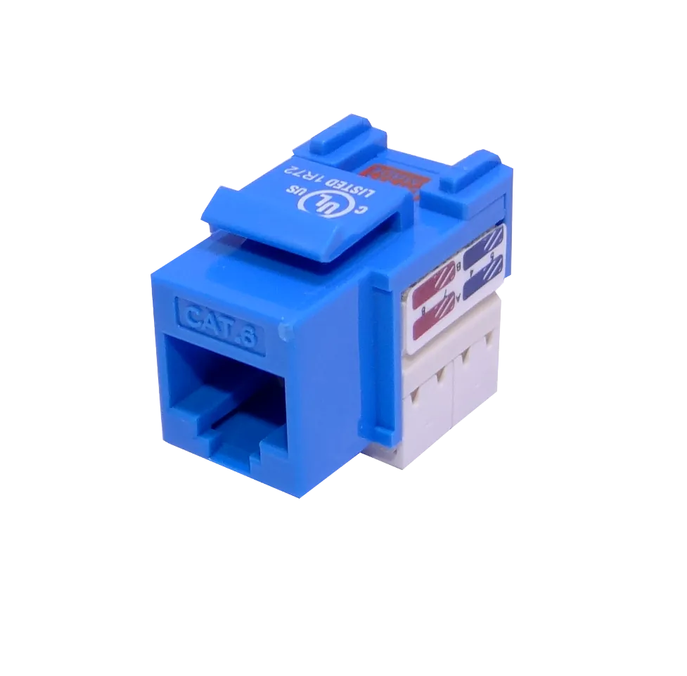 Keystone Punchable LINKMADE KP6AL Cat6 Azul U UTP RJ45 Conector Hembra 2