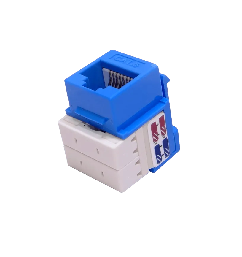 Keystone Punchable LINKMADE KP6AL Cat6 Azul U UTP RJ45 Conector Hembra 5