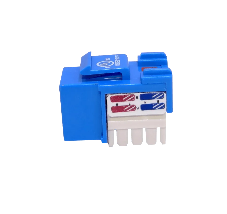 Keystone Punchable LINKMADE KP6AL Cat6 Azul U UTP RJ45 Conector Hembra 6