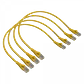 Pack x4 Cable Patch LINKMADE Cat5e 0.5mt Amarillo LSZH Inyectado Multifilar - Miniatura 2